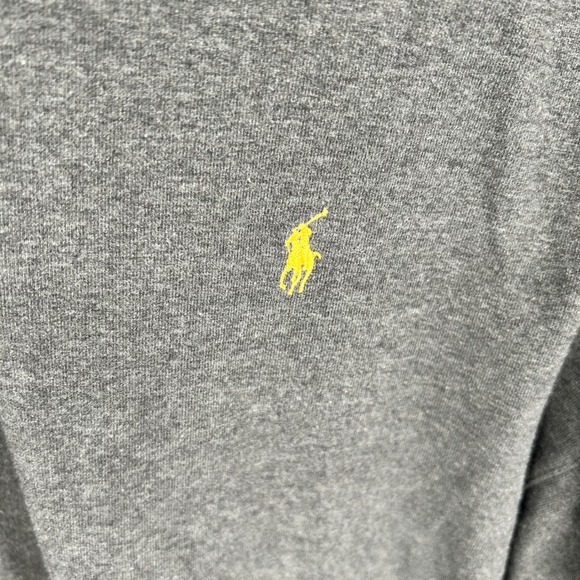 Polo Sport Ralph Lauren Mens Gray 1/4 Zip Sweatshirt  XXL Striped Sleeve - Picture 5 of 5